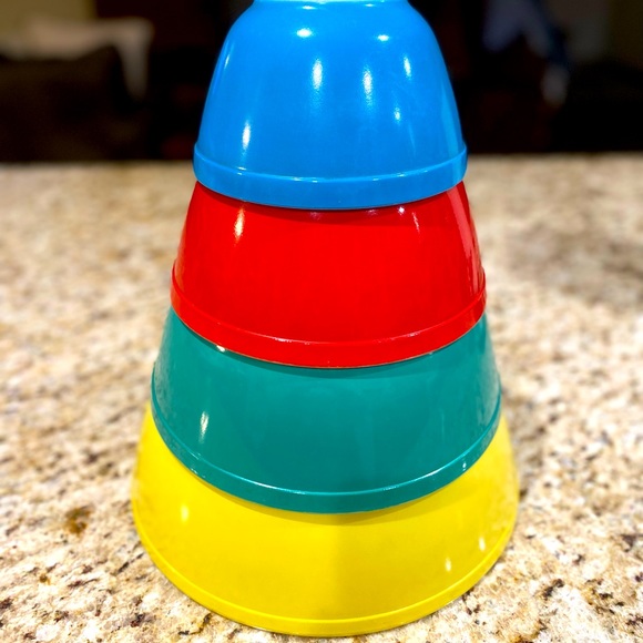 ๐๐๐โค๏ธPyrex Primary Color Mixing Bowl Setโค๏ธ๐๐๐ - Picture 2 of 2